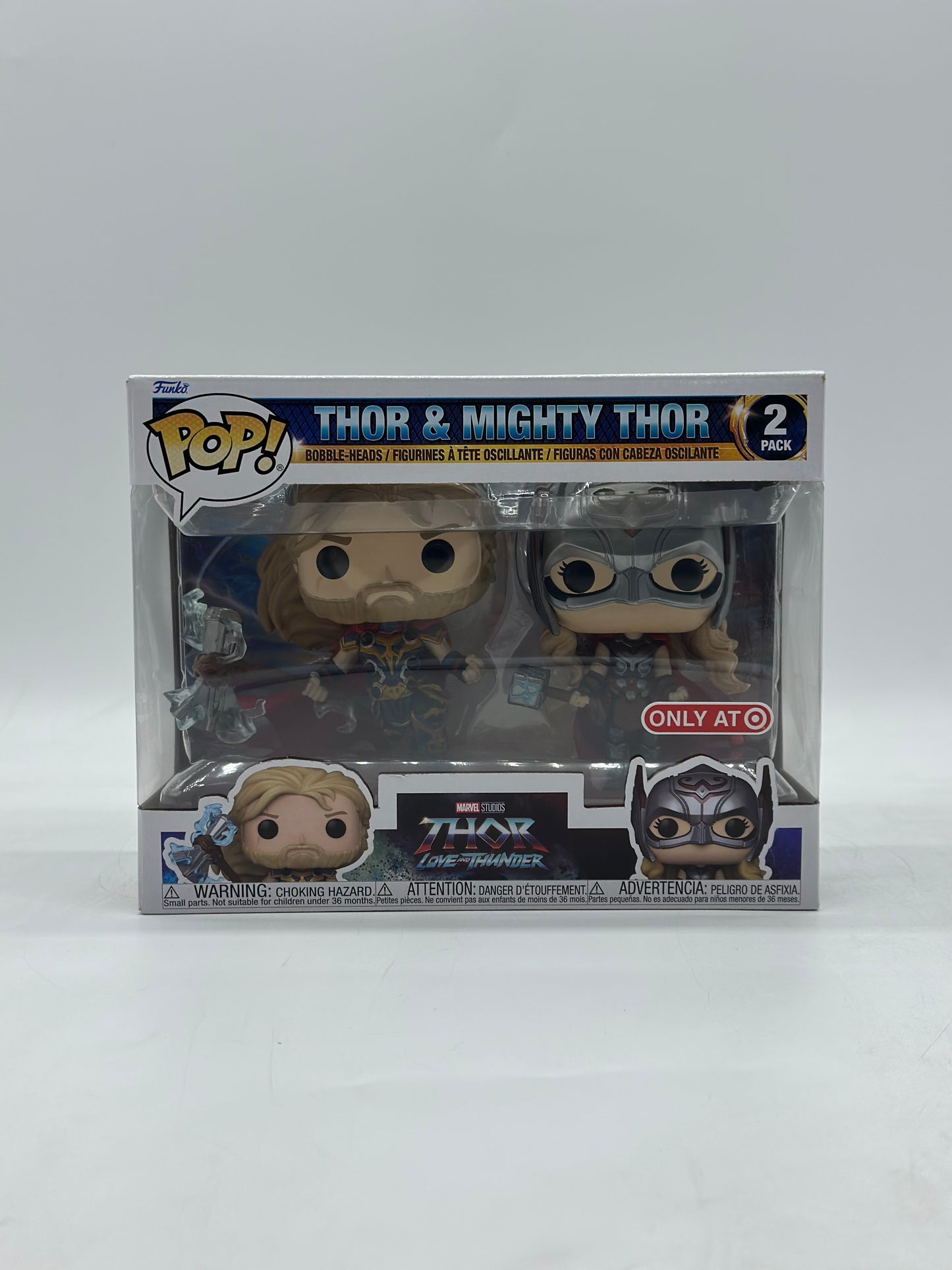 Pop! Marvel Studios Thor Love And Thunder 2 Pack Thor & Mighty Thor Only At Target