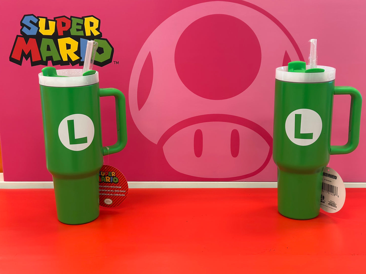 Nintendo Official Luigi Stainless Steel Tumbler With Handle