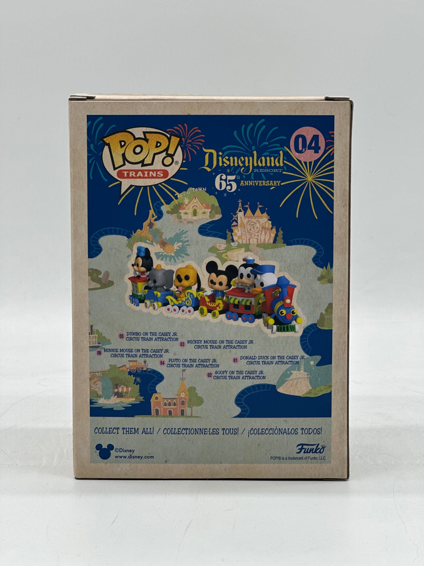Pop! Trains Disneyland 65Th Anniversary 04 Pluto On The Casey Jr. Circus Train Attraction Funko Limited Edition