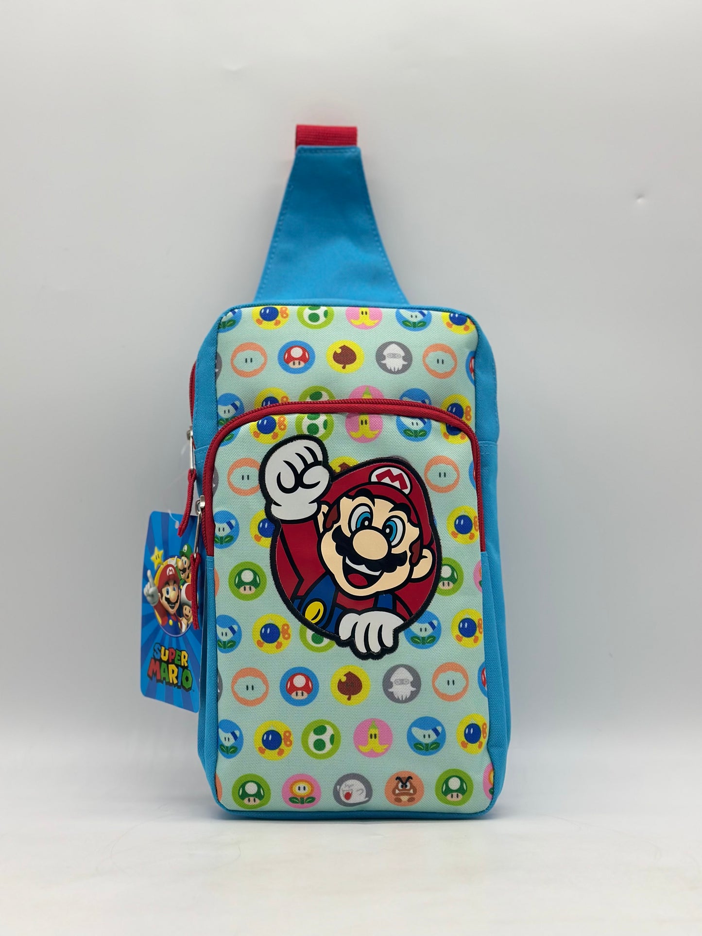 Super Mario Bros Crossbody Bag Sling Pack Blue For Kids