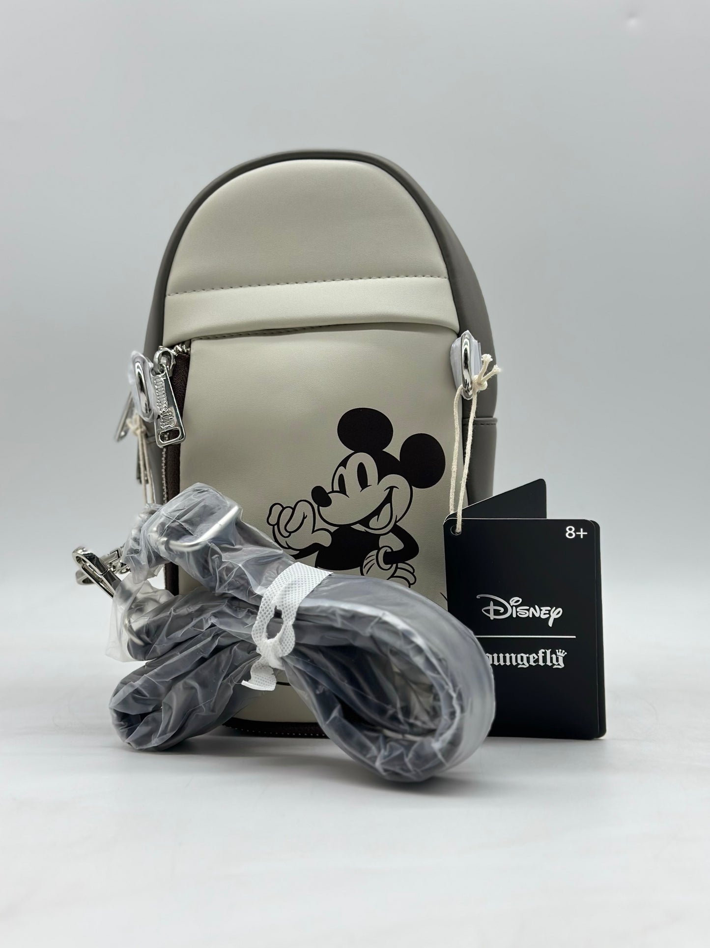 Disney Mickey Mouse & Friends Faux Leather And Canvas Crossbody