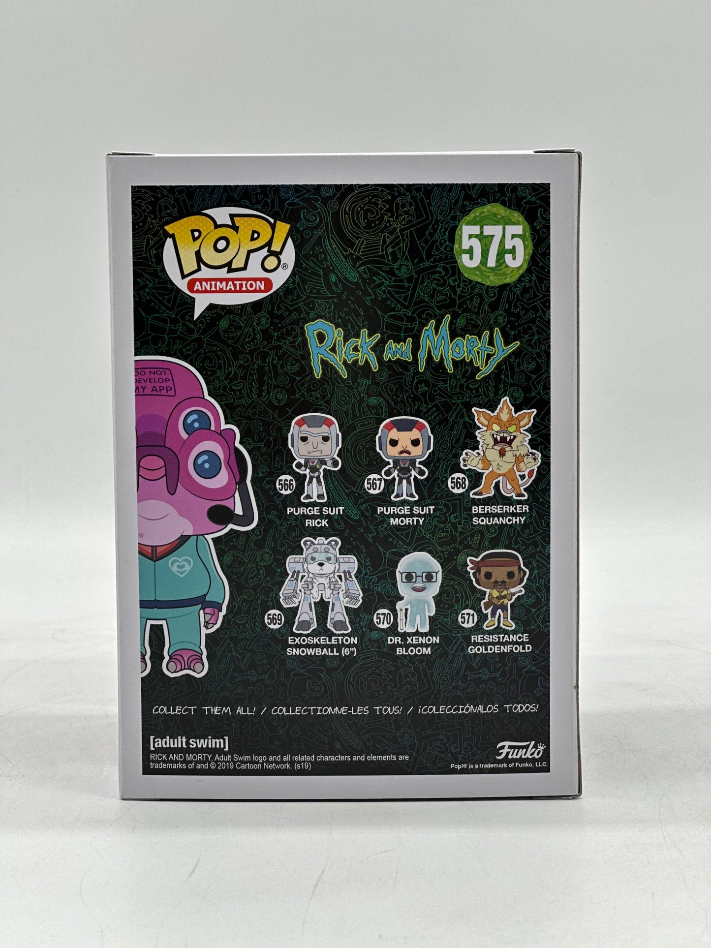 Pop! Animation Rick And Morty 575 Glootie 2019 San Diego Comic Con 50 International Limited Edition