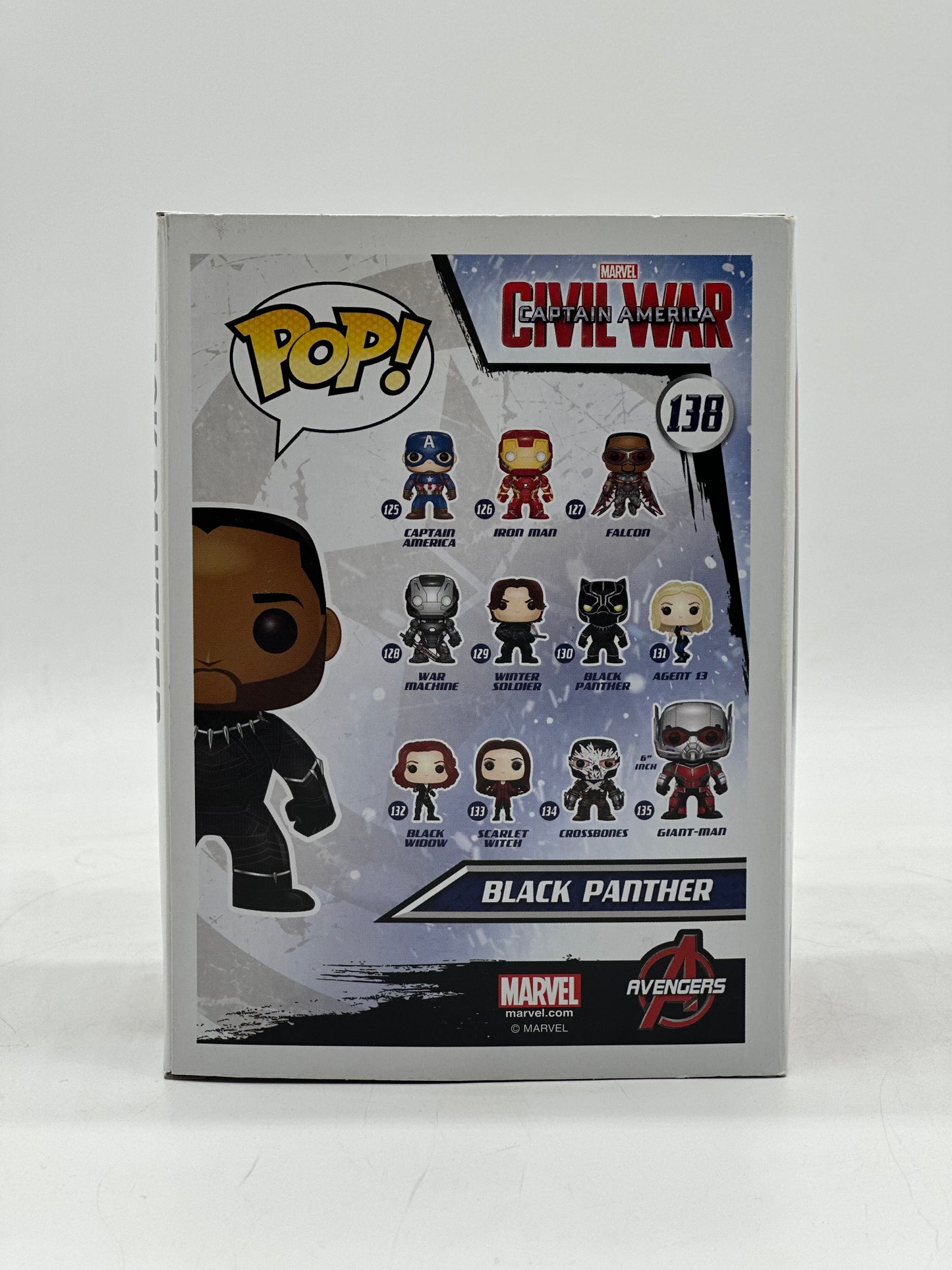 Pop! Marvel Civil War Captain America 138 Black Panther (Unmasked) Walgreens Exclusive
