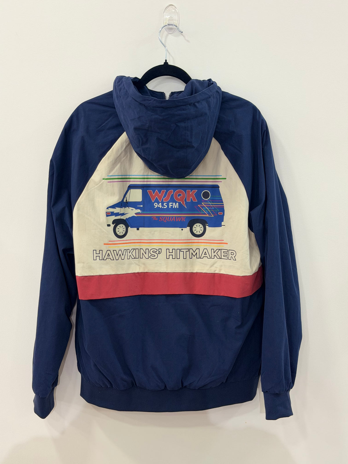 Netflix Stranger Things WSQX The Squawk Windbreaker Medium
