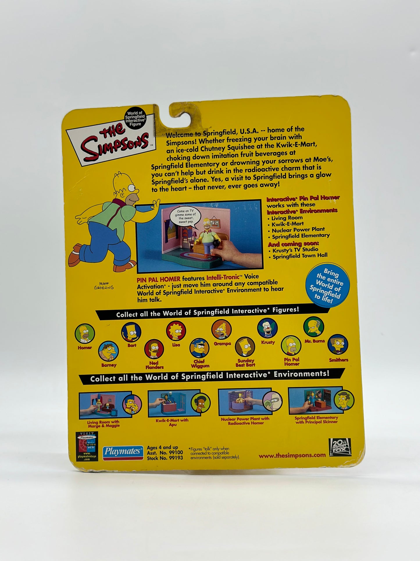 The Simpsons World Of Springfield Interactive Figure Pin Pal Homer
