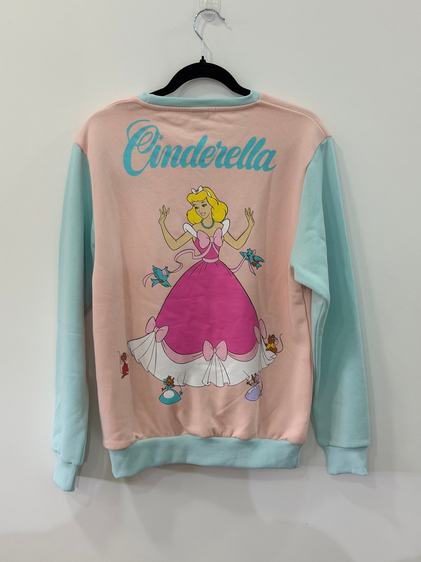 Disney Cinderella Pink Dress Crewneck Medium