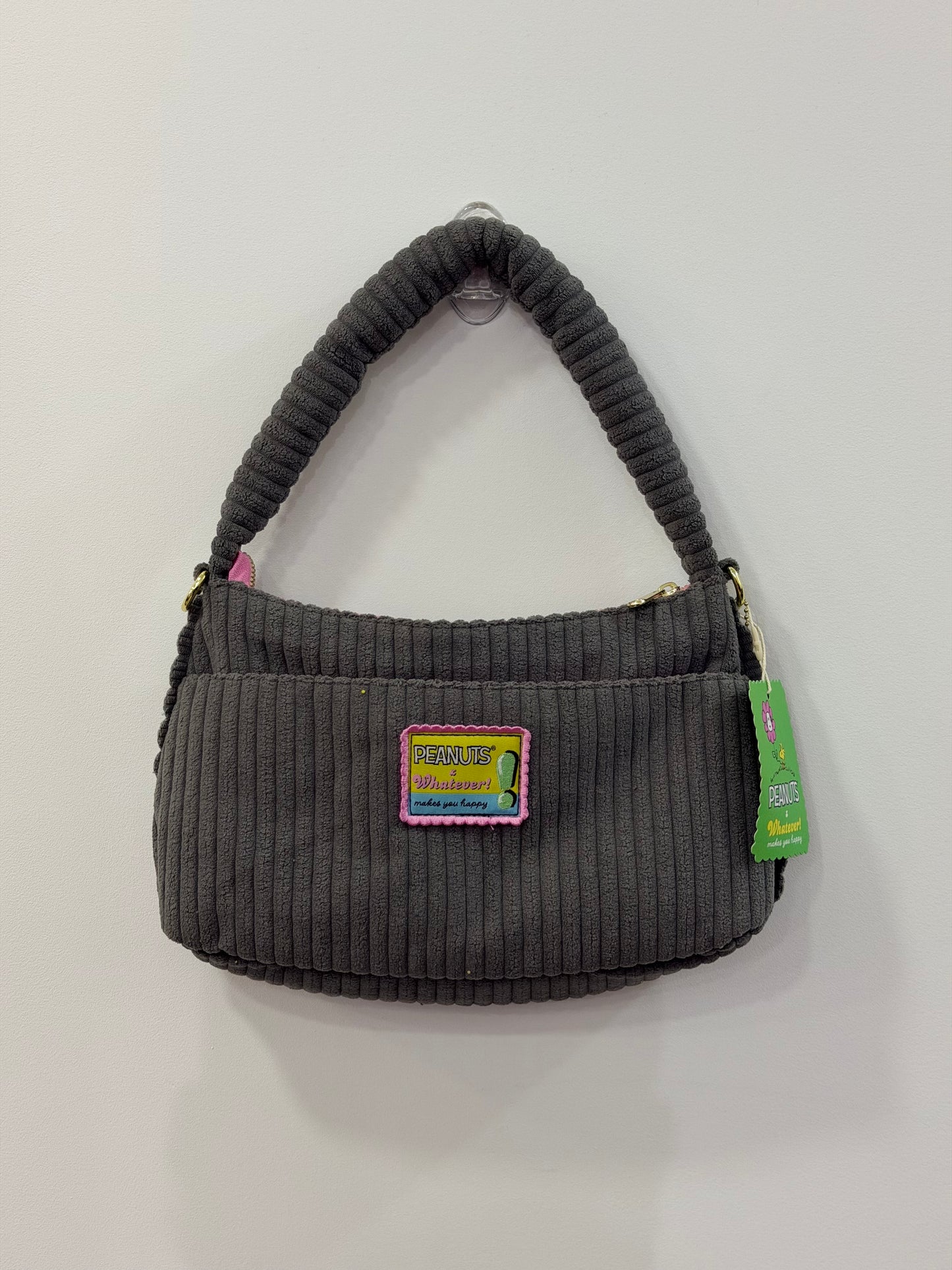 Peanuts Sherbet Spring Pins & Patches Snoopy Corduroy Shoulder Crossbody Bag