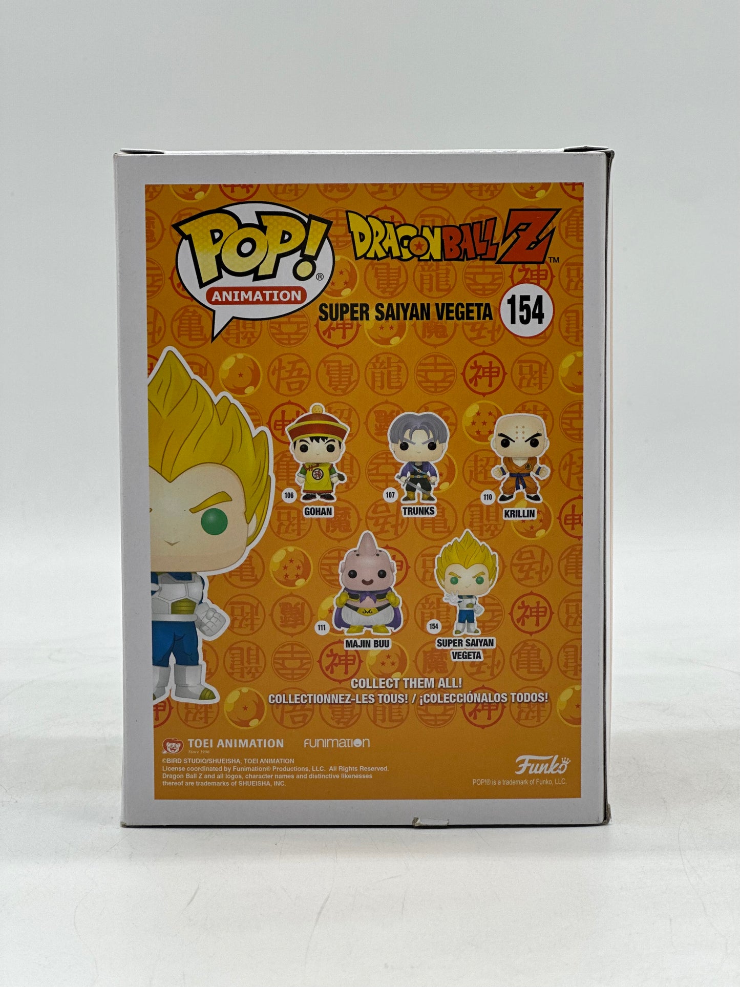 Pop! Animation Dragon Ball Z 154 Super Saiyan Vegeta 2018 Summer Convention Limited Edition Exclusive