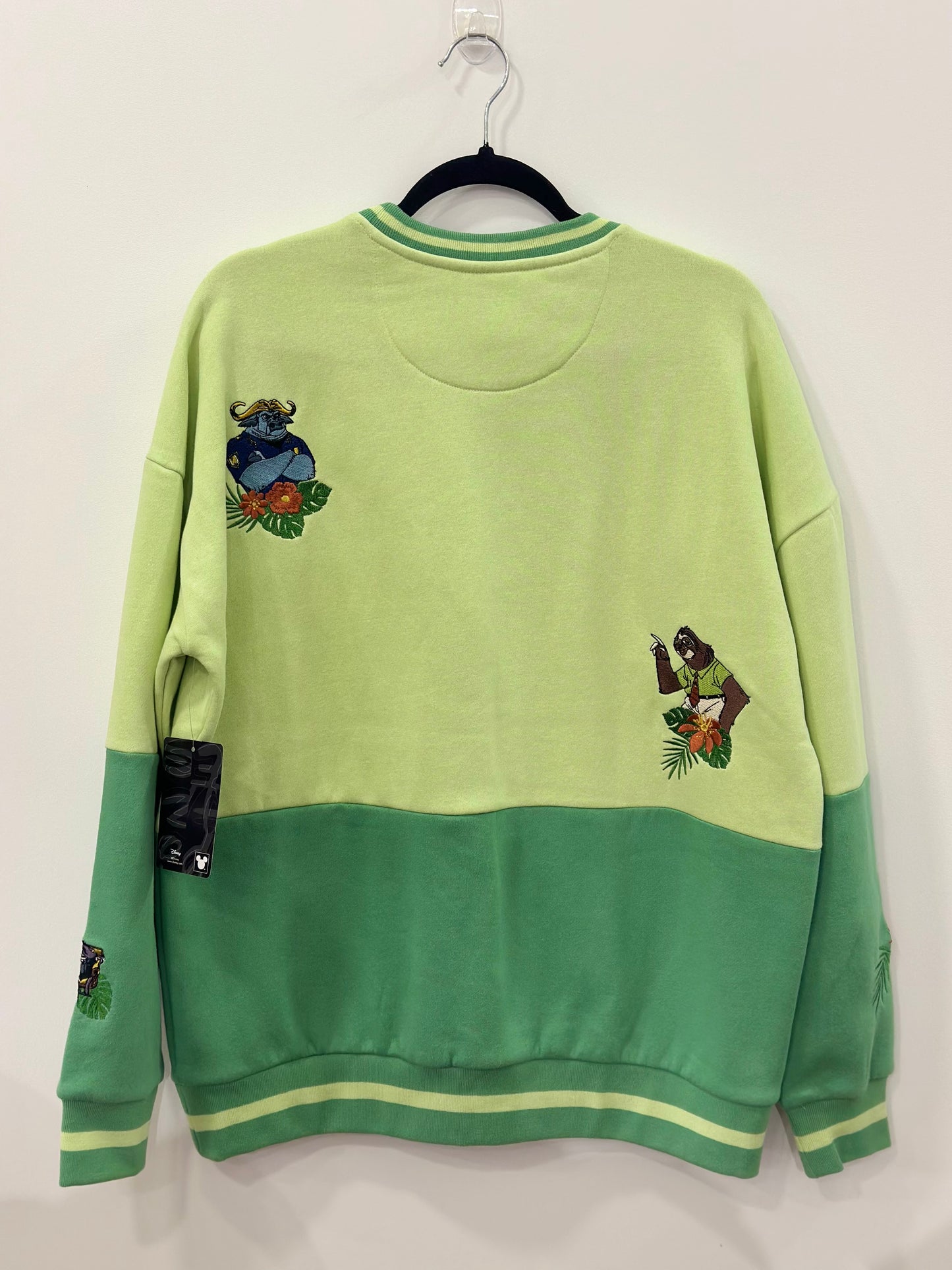Disney Zootopia Embroidered Icons Panel Crewneck Small