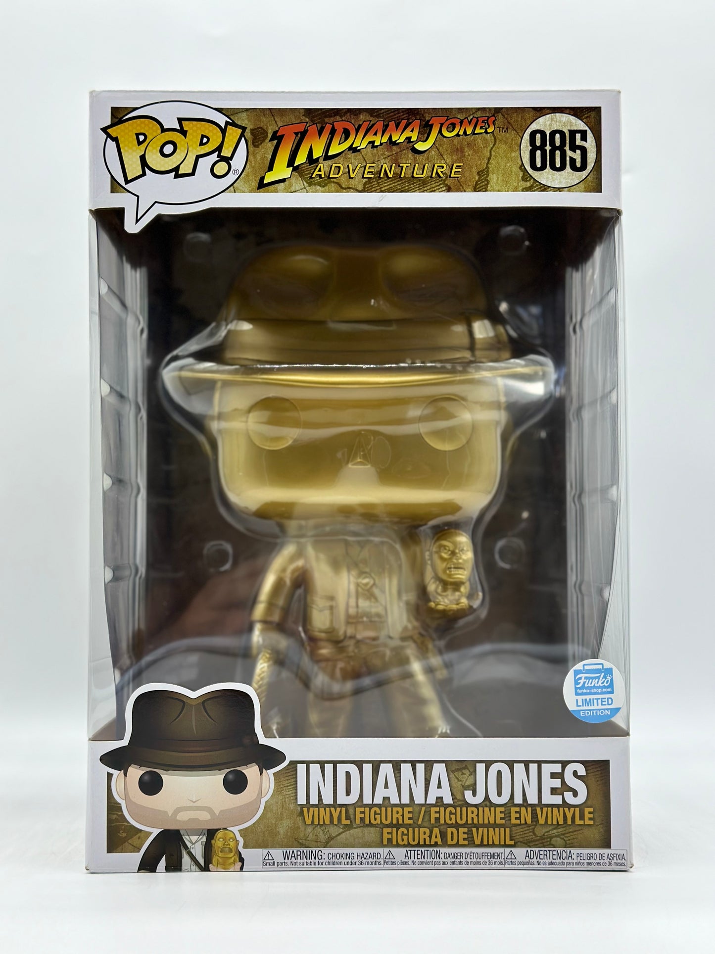 Pop! Indiana Jones Adventure 885 Indiana Jones Funko Limited Edition 10’Inch