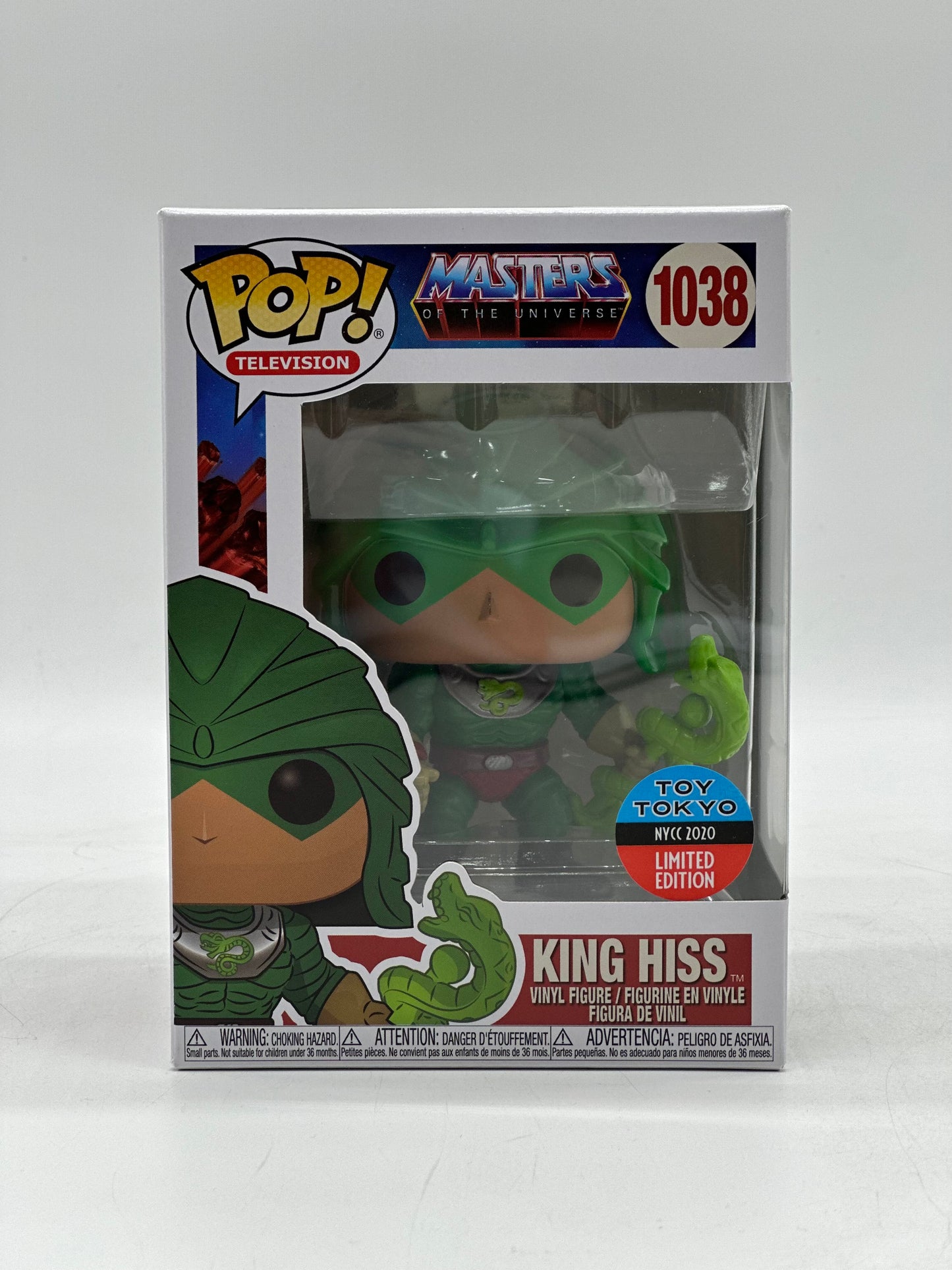 Pop! Television Masters Of The Universe 1038 King Hiss Toy Tokyo NYCC 2020 Limited Edition
