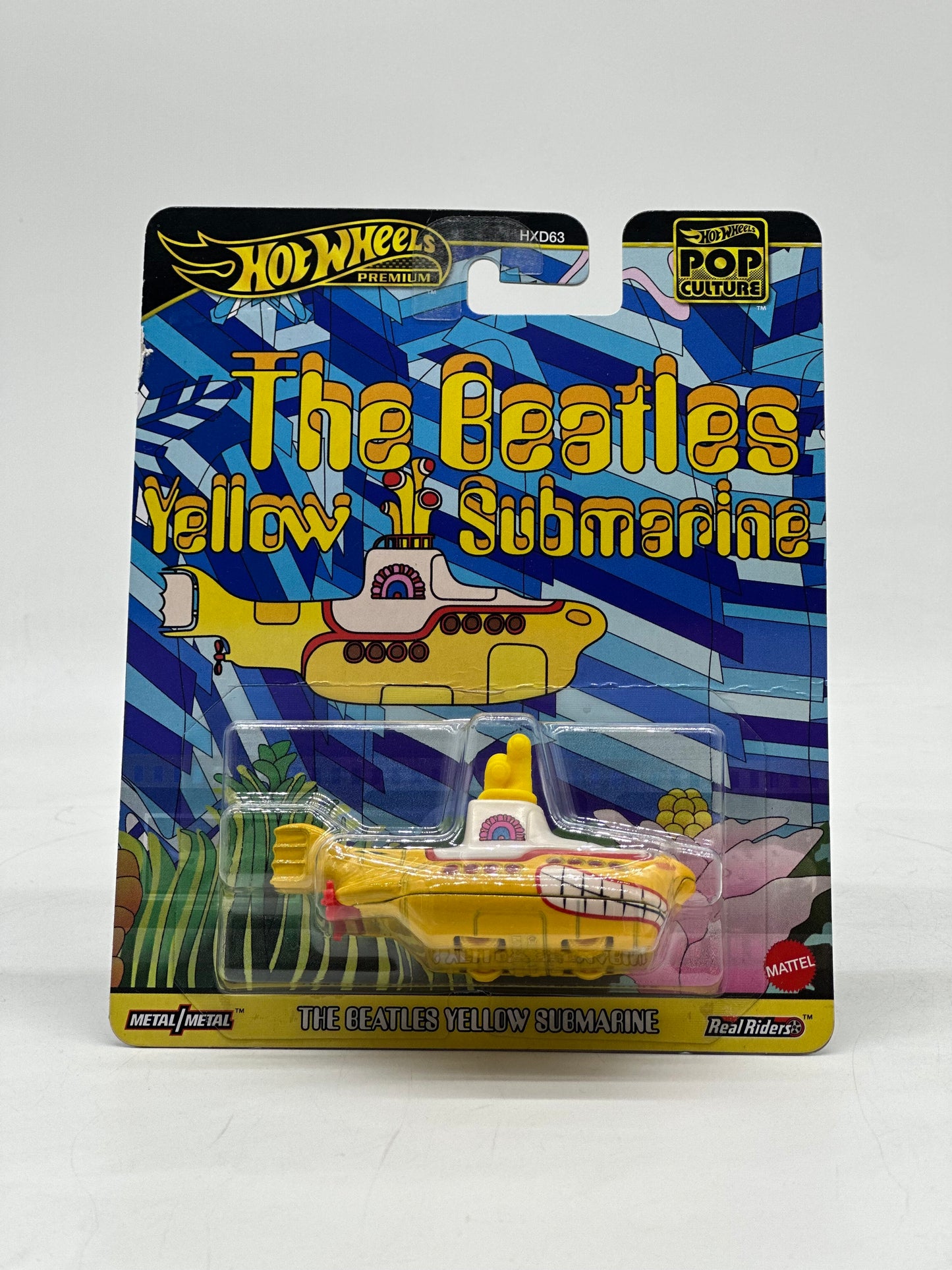 Hotwheels Premium The Beatles Yellow Submarine Pop Culture Real Riders