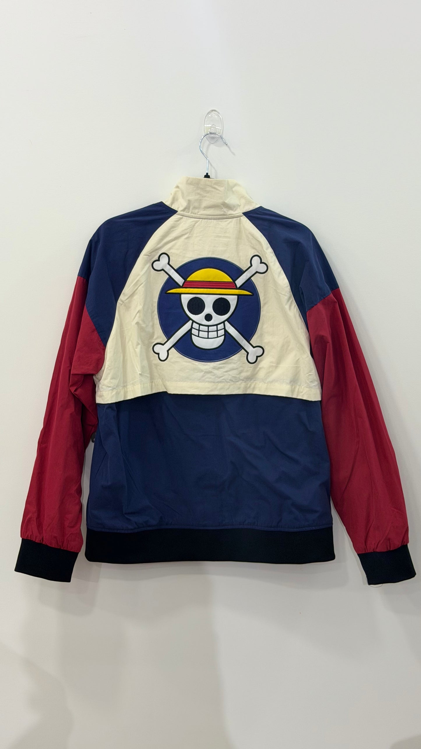 One Piece Jolly Roger Color Block Windbreaker Large