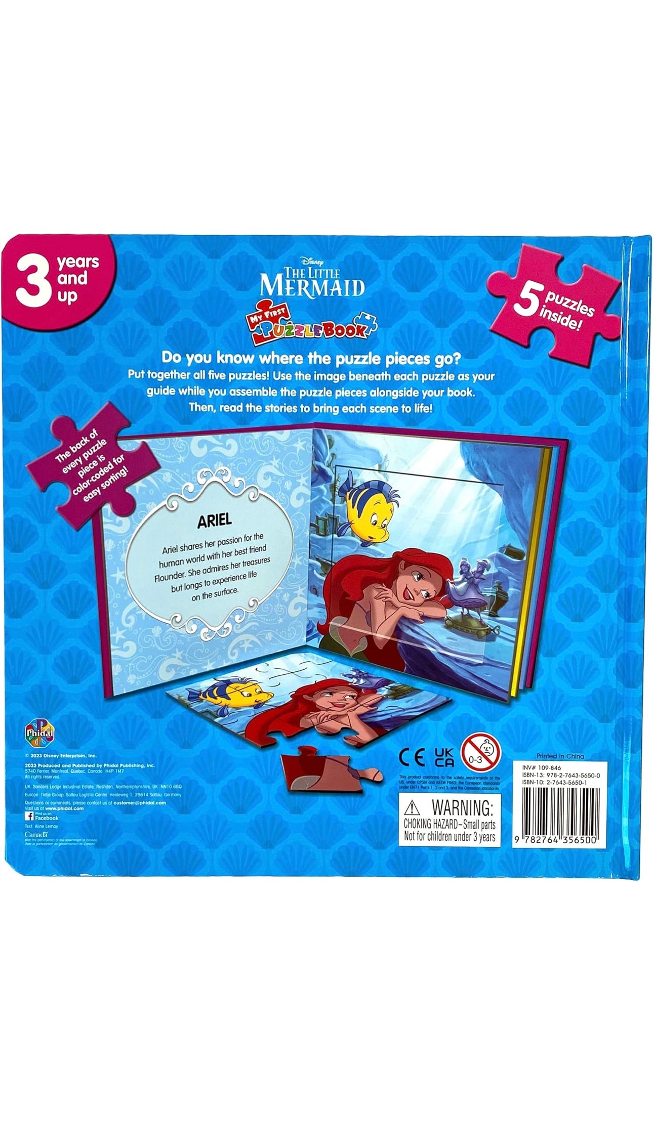 Disney The Little Mermaid 5 Puzzles Inside!
