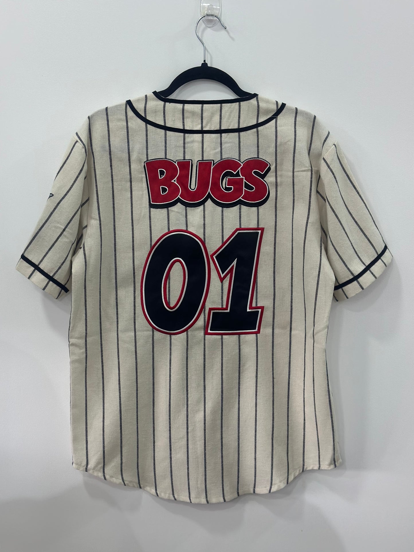 Warner Bross Looney Tunes Bugs Bunny Striped Baseball Jersey Small