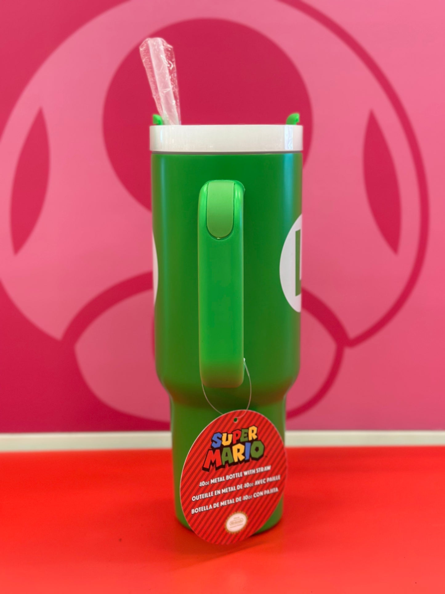 Nintendo Official Luigi Stainless Steel Tumbler With Handle
