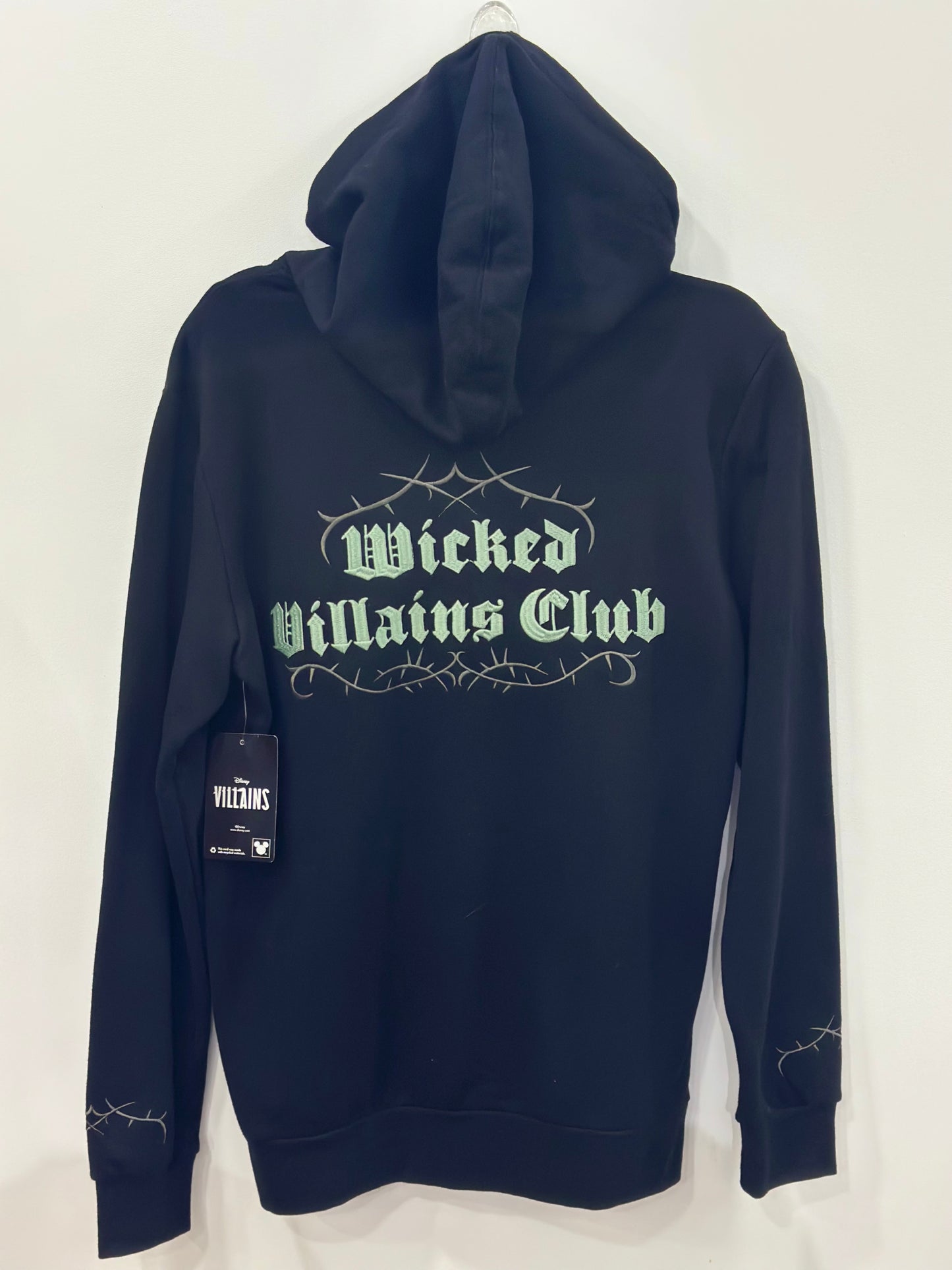 Disney Villains Icons Embroidered Hoodie Glows In The Dark Large