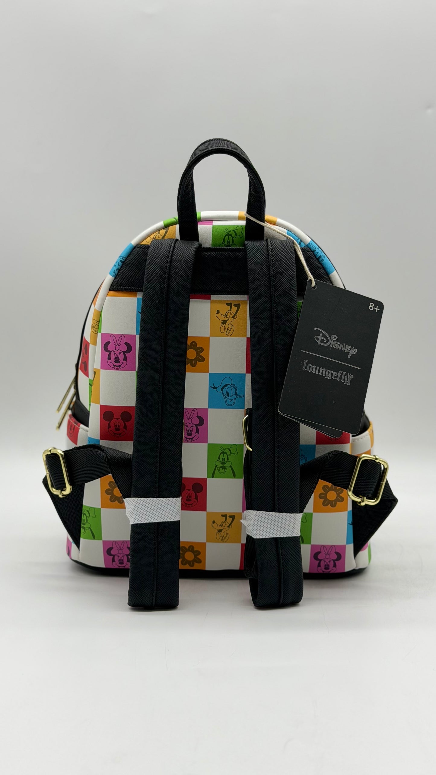 Disney Mickey And Friends Checkered Colorful Backpack
