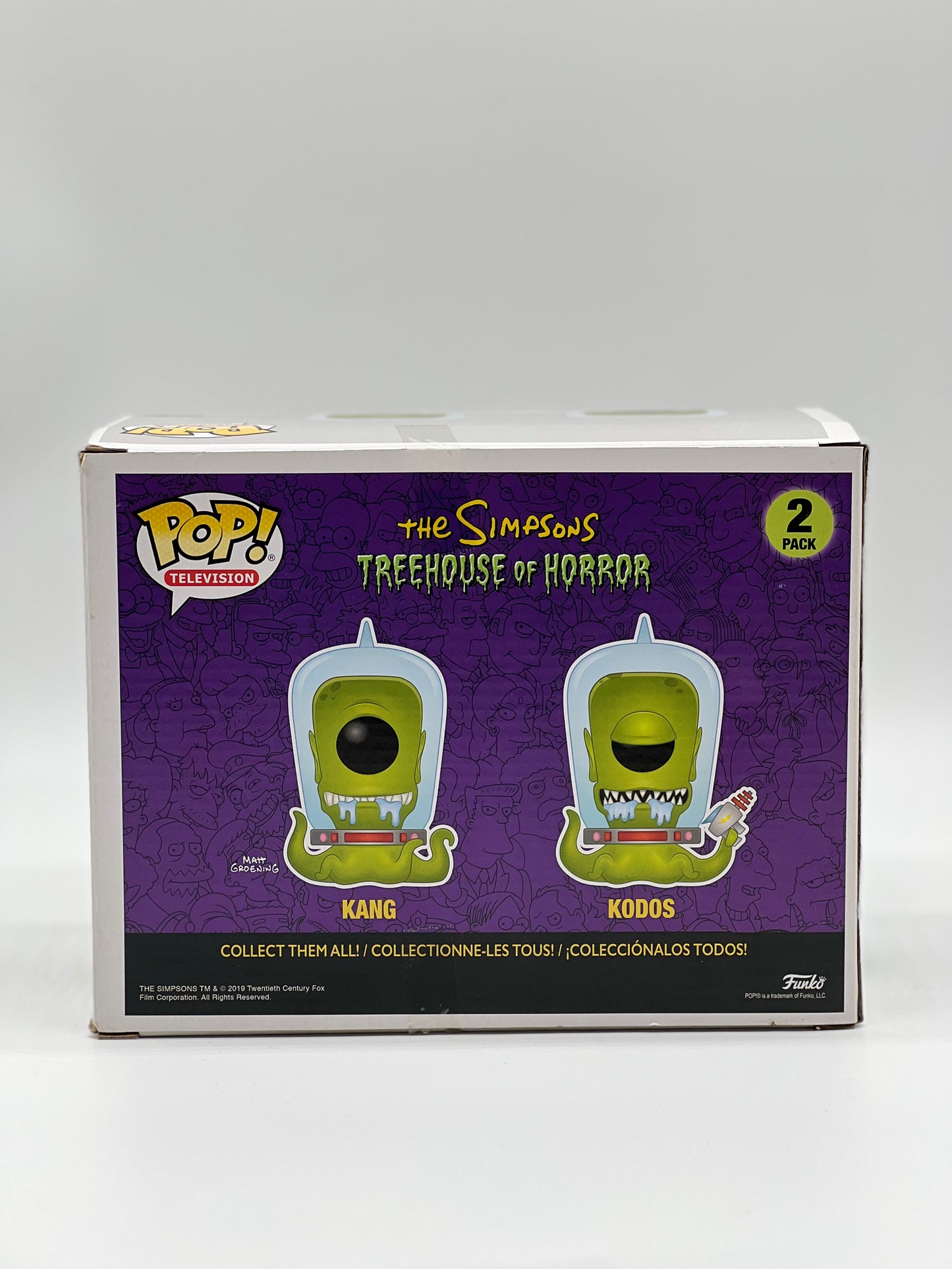 Pop! Television The Simpsons Treehouse Of Horror 2 Pack Kang And Kodos Glows In The Dark 2019 Summer Convention Limited Edition Exclusive