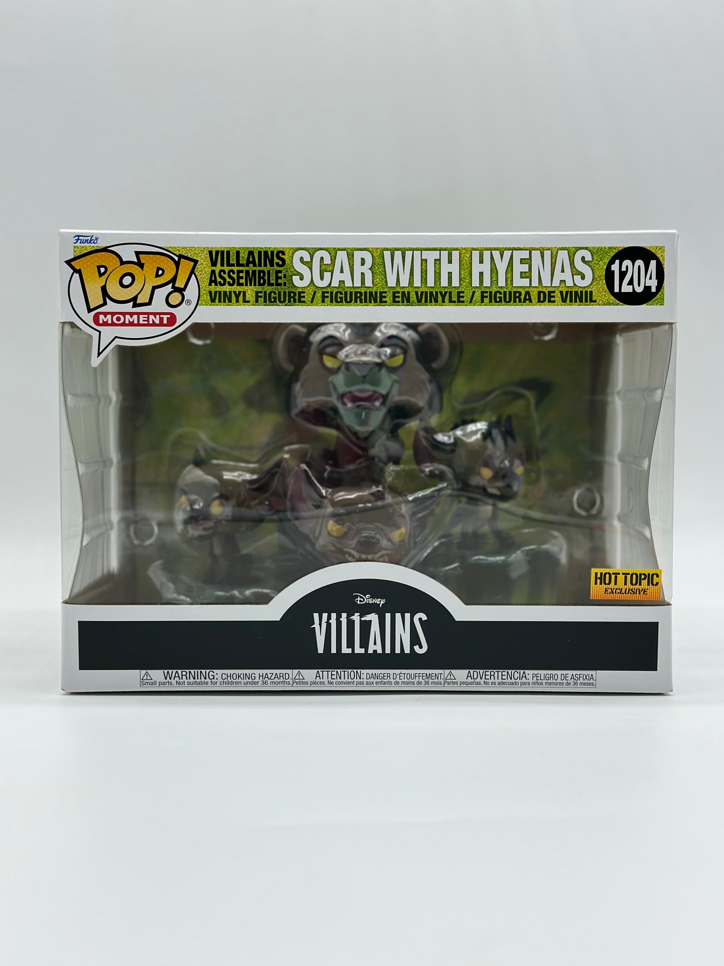 Pop! Moment Disney Villains 1204 Villains Assemble: Scar With Hyenas HotTopic Exclusive
