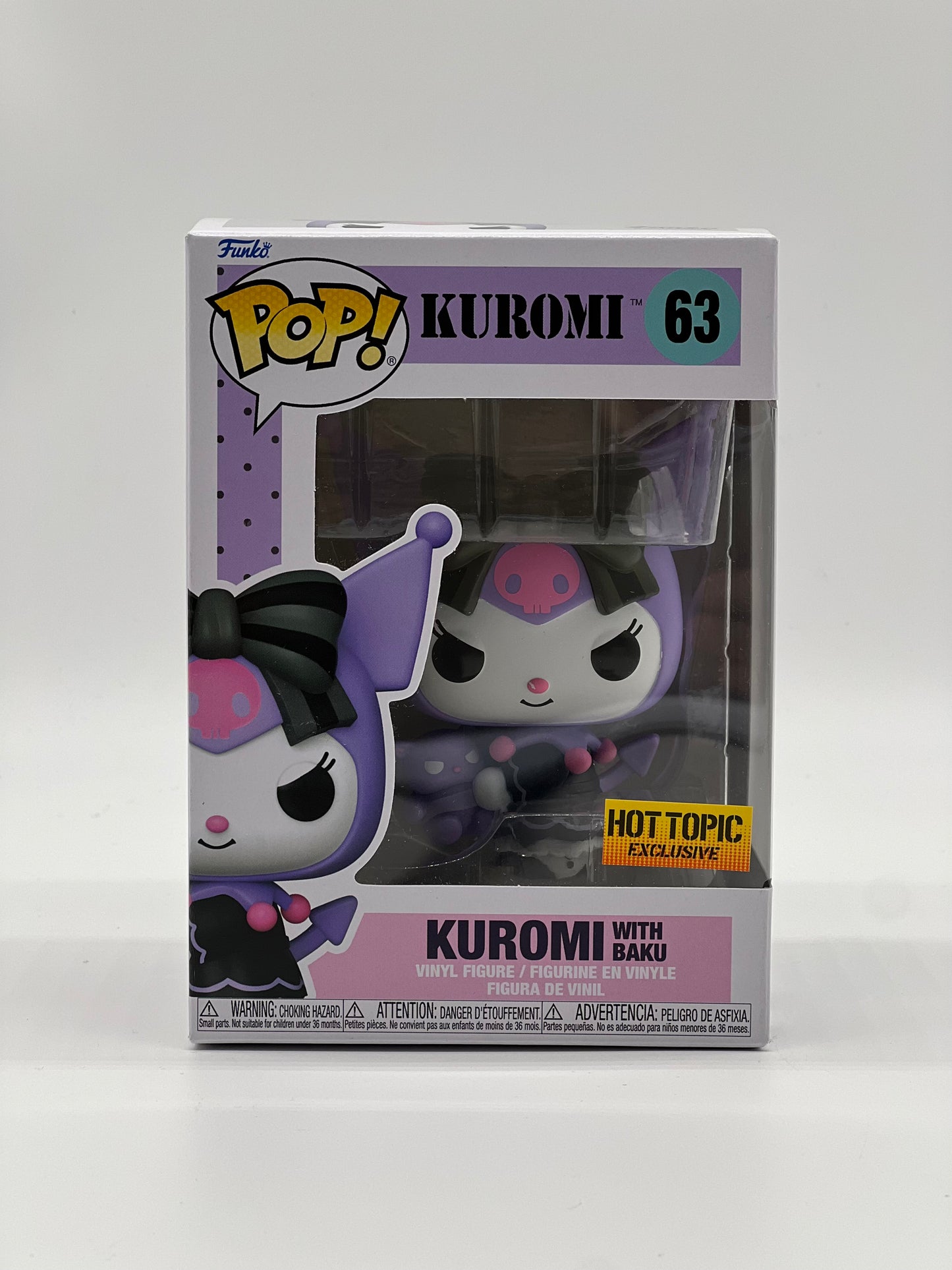 Pop! Hello Kitty And Friends 63 Kuromi With Baku HotTopic Exclusive