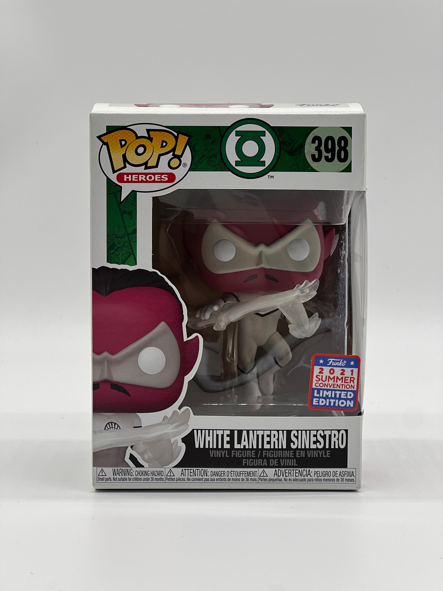 Pop! Heroes Green Lantern 398 White Lantern Sinestro 2021 Summer Convention Limited Edition
