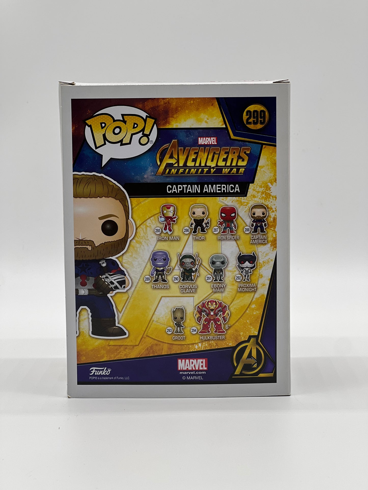 Pop! Marvel Avengers Infinity War 299 Captain America Only At Walmart