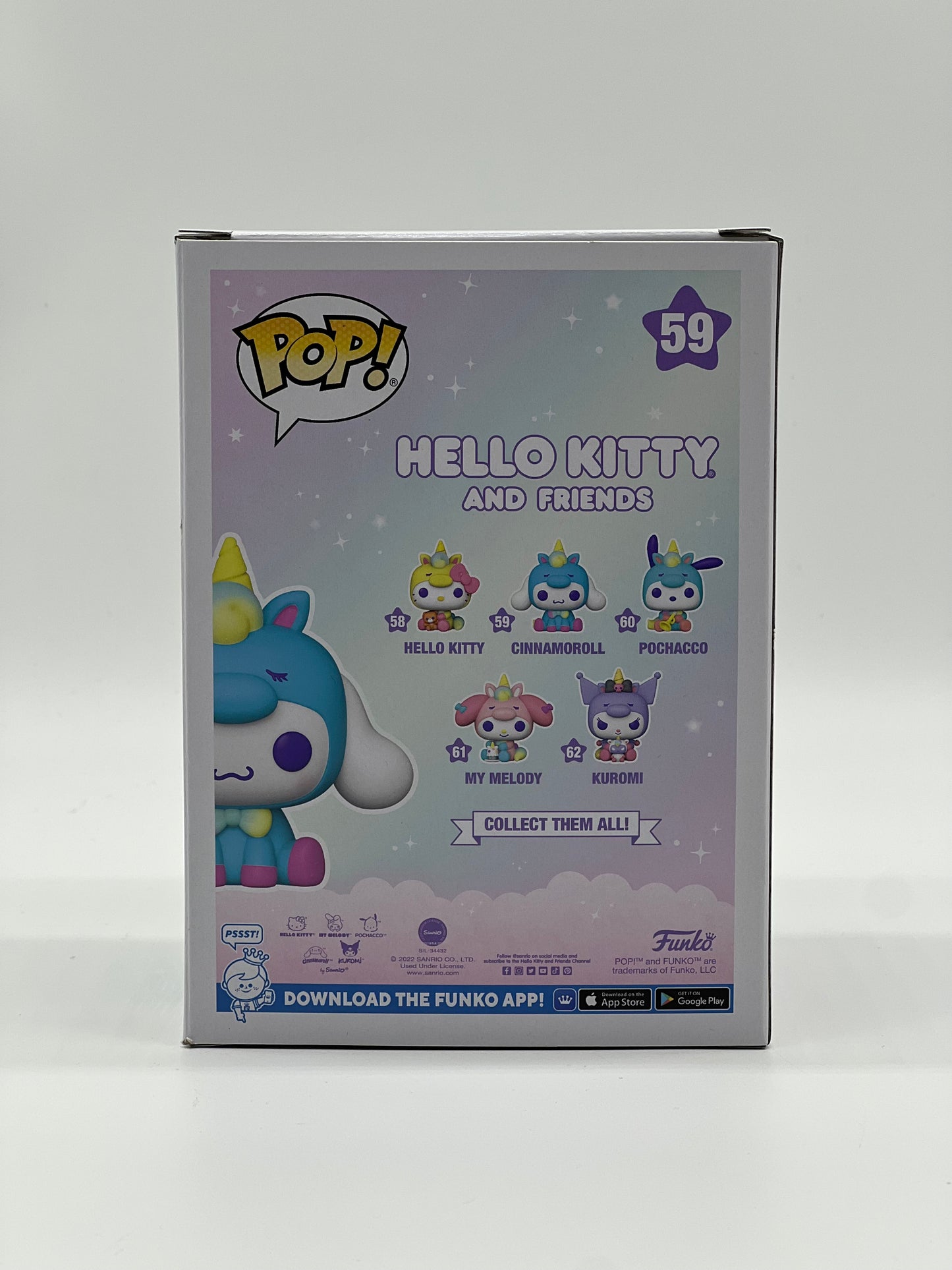 Pop! Hello Kitty And Friends 59 Cinnamoroll Flocked HotTopic Exclusive