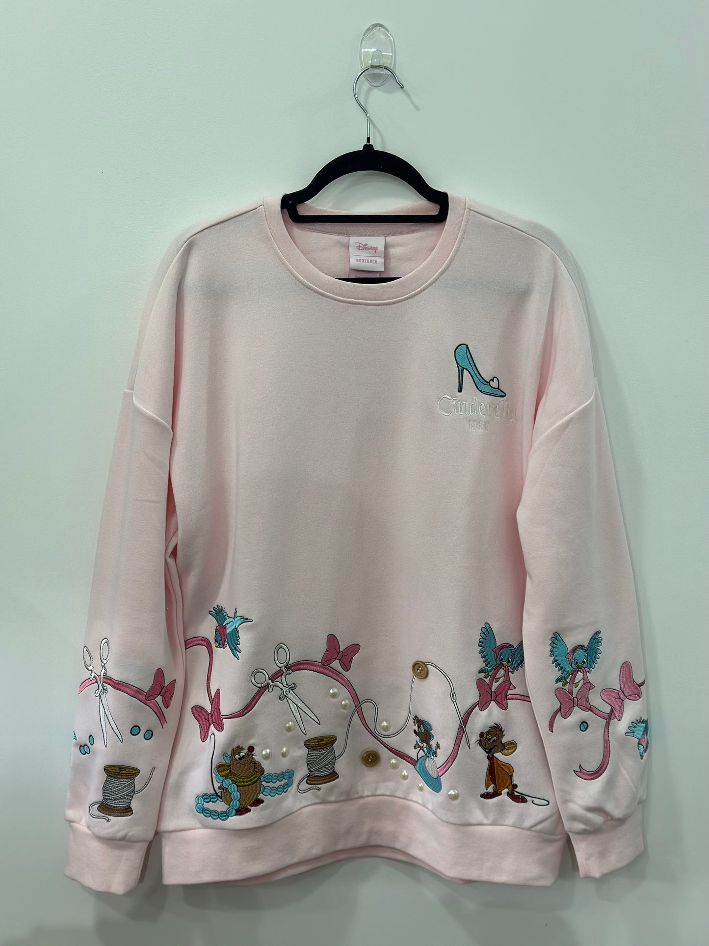 Disney Cinderella Pink Women’s Mickey Mouse Crewneck Large