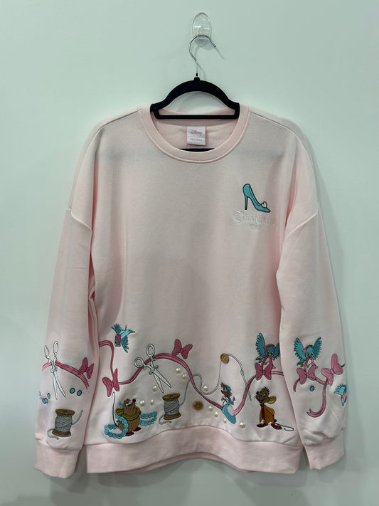 Disney Cinderella Pink Women’s Mickey Mouse Crewneck Large