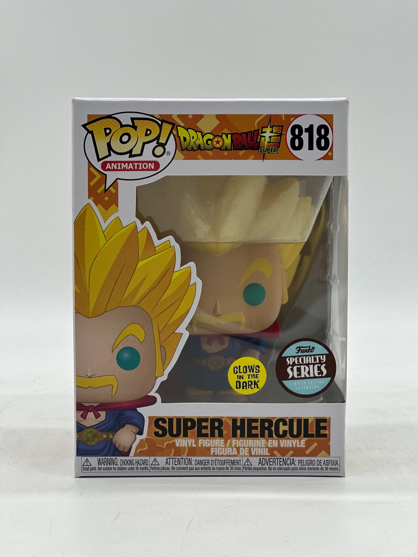 Pop! Animation Dragon Ball Z Super 818 Super Hercule Glows In The Dark Specialty Series Limited Edition Exclusive