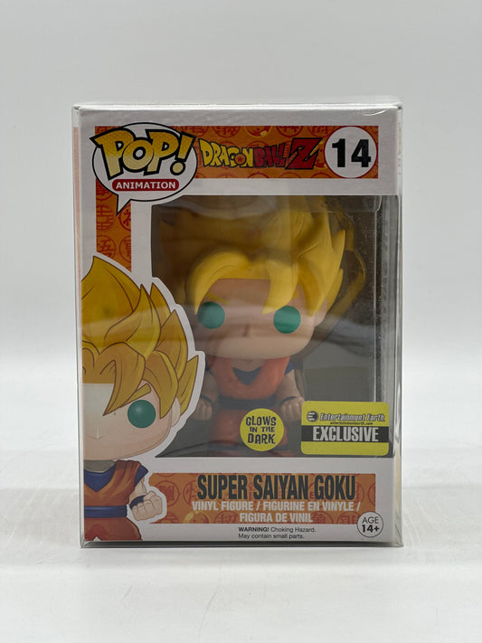 Pop! Animation Dragon Ball Z 14 Super Saiyan Goku Glows In The Dark Entertainment Earth Exclusive