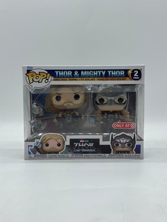 Pop! Marvel Studios Thor Love And Thunder 2 Pack Thor & Mighty Thor Only At Target