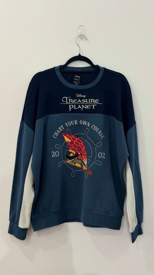 Disney Treasure Planet Color Block Crewneck Medium