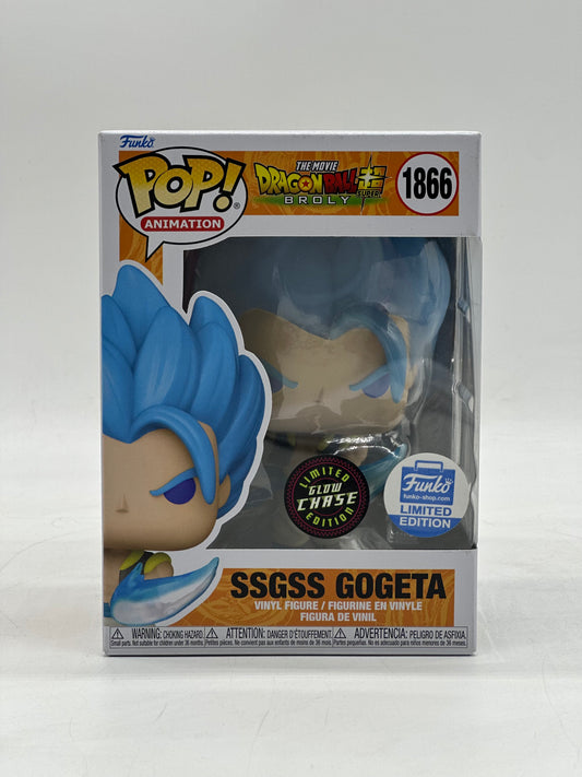Pop! Animation The Movie Dragon Ball Z Super Broly 1866 SSGSS Gogeta Chase Glows In The Dark Funko Limited Edition