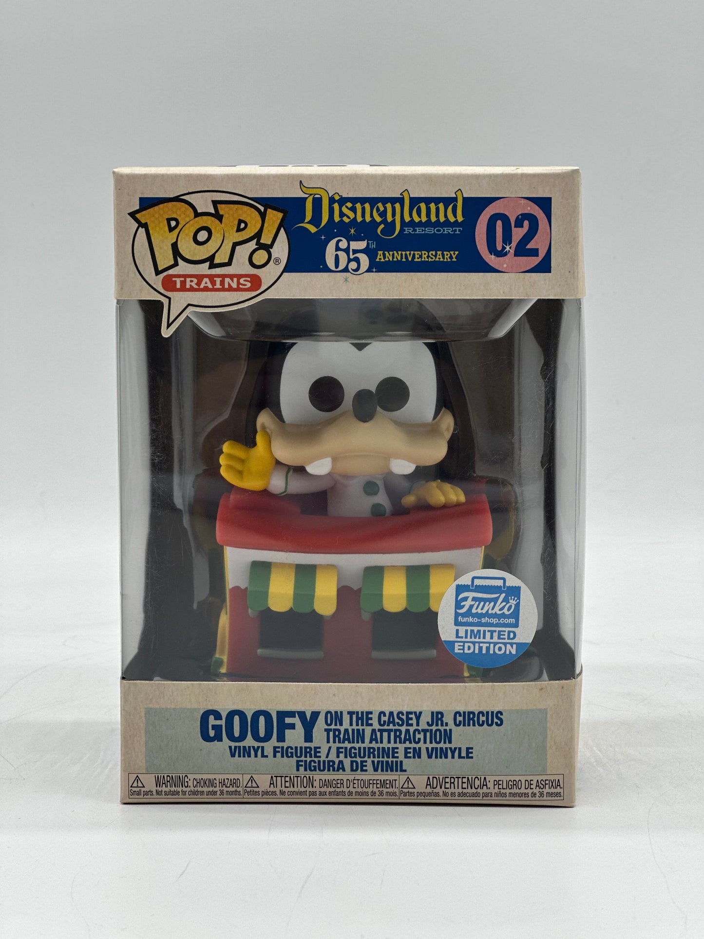Pop! Trains Disneyland 65Th Anniversary 02 Goofy On The Casey Jr. Circus Train Attraction Funko Limited Edition