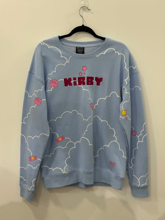 Nintendo Kirby Clouds Allover Print Crewneck Large