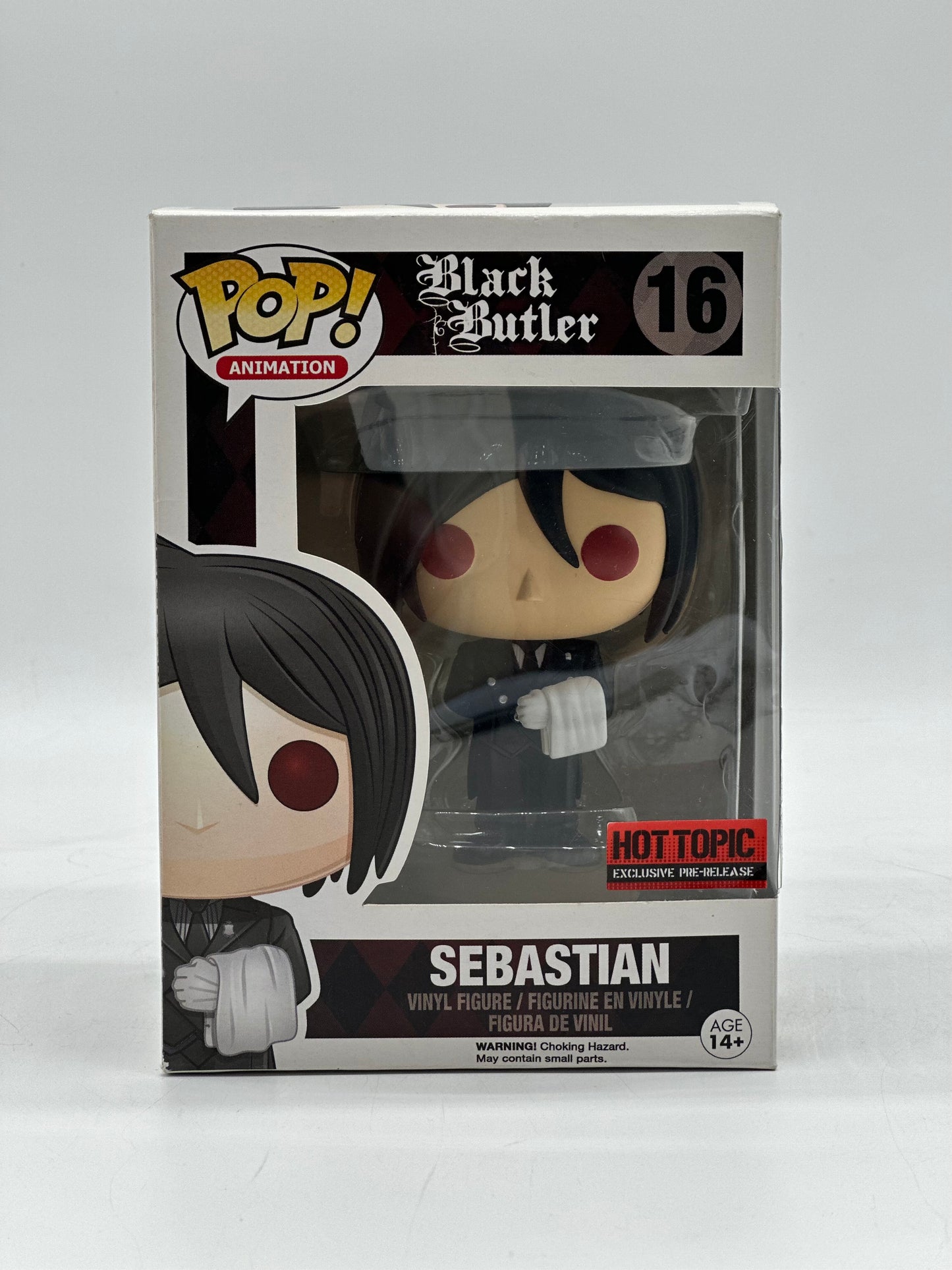 Pop! Animation Black Butler 16 Sebastian HotTopic Exclusive Pre-Release