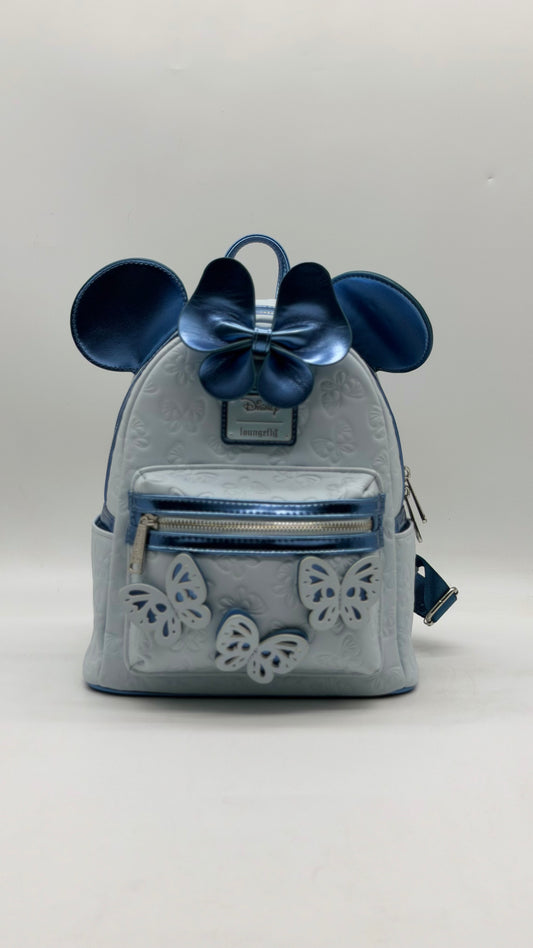 Disney Minnie Mouse Blue Butterfly Backpack