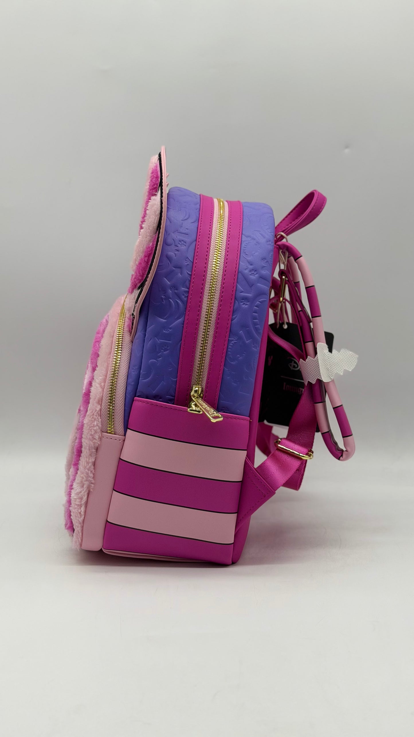 Disney Alice In Wonderland Fuzzy Cheshire Cat Backpack