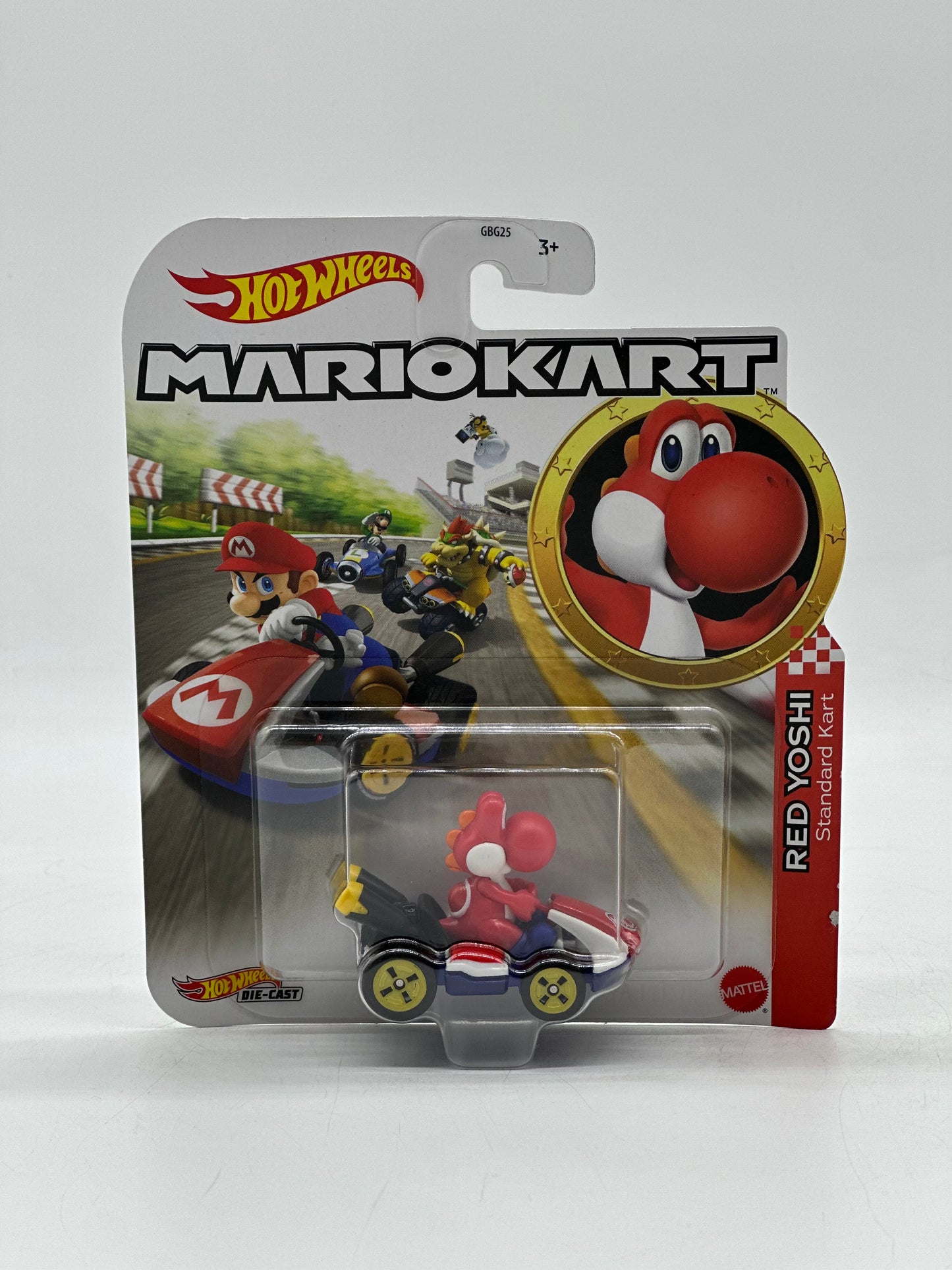 Mario Kart Die-Cast Light-Red Yoshi Standard Kart