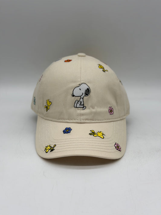 Peanuts Snoopy Floral Allover Embroidered Ball Cap