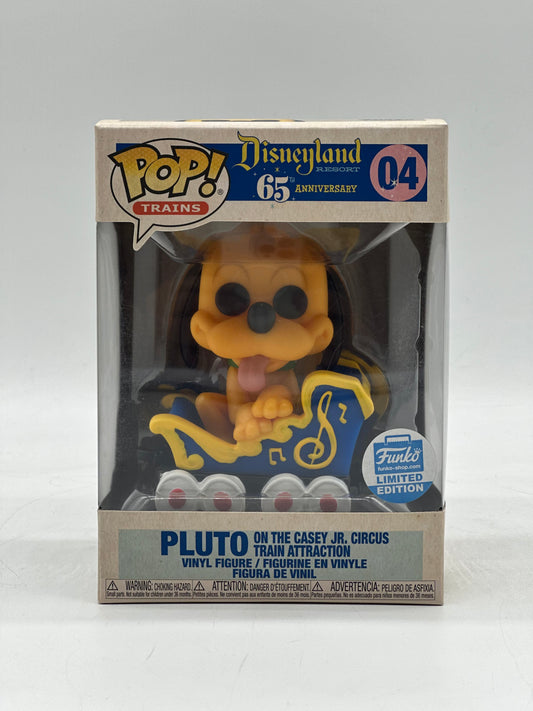 Pop! Trains Disneyland 65Th Anniversary 04 Pluto On The Casey Jr. Circus Train Attraction Funko Limited Edition