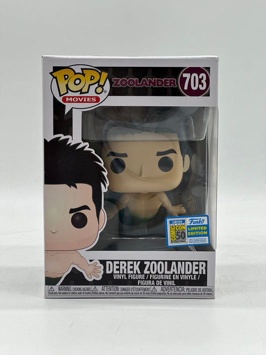 Pop! Movies Zoolander 703 Derek Zoolander Limited San Diego Comic Con 50 International Limited Edition