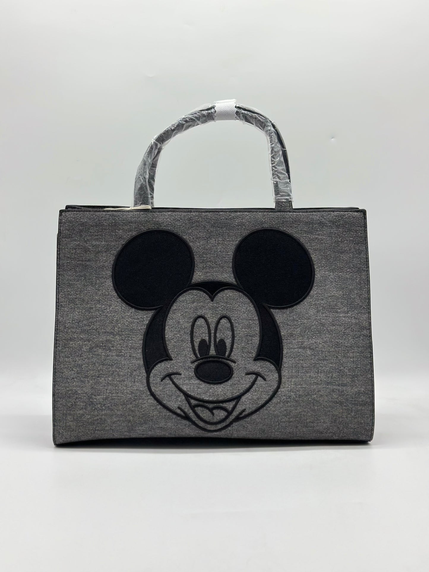 Disney Mickey Mouse Gray Denim Convertible Handbag