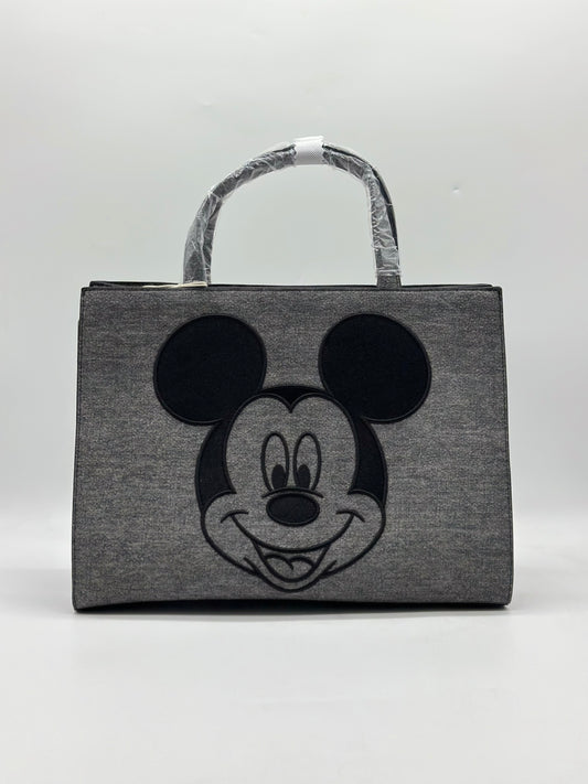 Disney Mickey Mouse Gray Denim Convertible Handbag