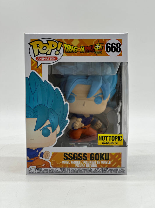 Pop! Animation Dragon Ball Z Super 668 SSGSS Goku HotTopic Exclusive