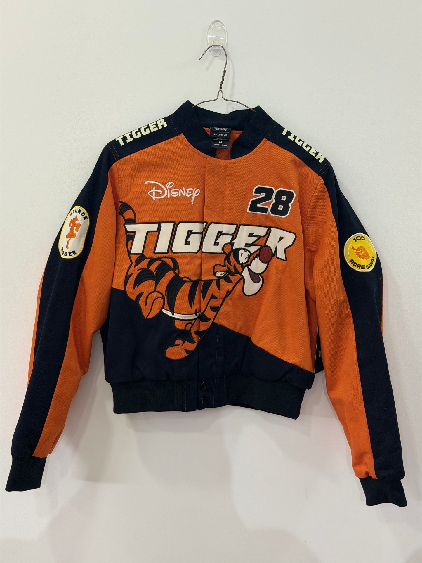 Disney Winnie The Pooh Tigger Icons Women’s Cropped Moto Jacket Medium