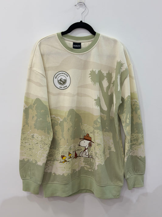 Peanuts Snoopy Beagle Scouts Scenic Crewneck Small