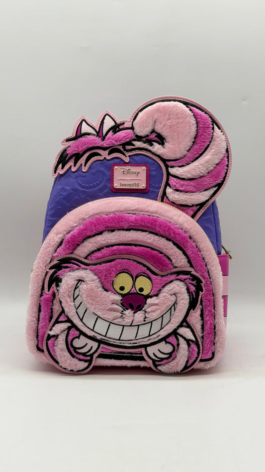 Disney Alice In Wonderland Fuzzy Cheshire Cat Backpack